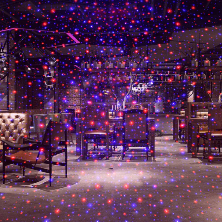 Car Two-color USB Star Dome Light Atmosphere Laser Projection Decorative Light, Constantly Bright Version(Red Blue) by buy2fix