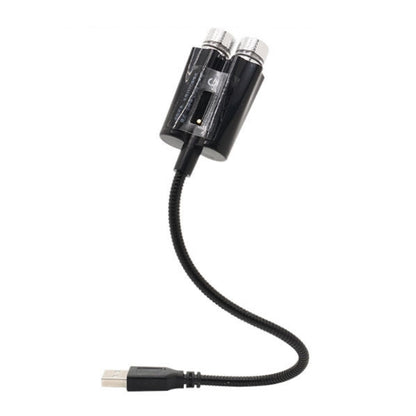 Car Two-color USB Star Dome Light Atmosphere Laser Projection Decorative Light, Constantly Bright Version(Red Green) by buy2fix