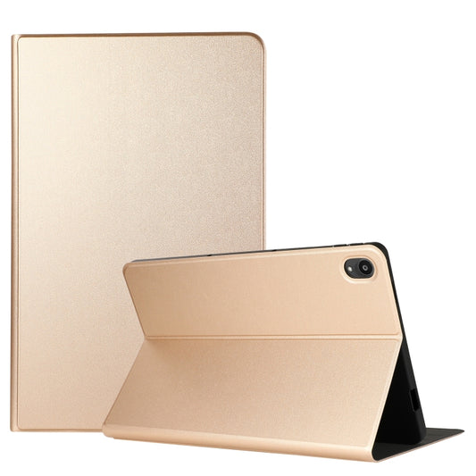For Lenovo Tab P11 (TB-J606F) Voltage Craft Texture TPU Horizontal Flip Protective Case with Holder(Gold) - Lenovo by buy2fix | Online Shopping UK | buy2fix