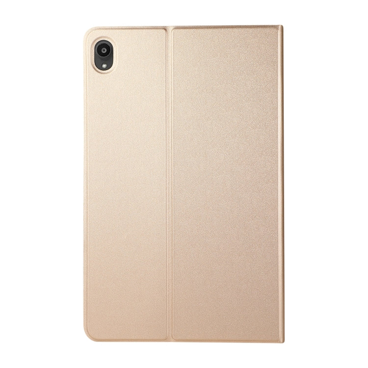 For Lenovo Tab P11 (TB-J606F) Voltage Craft Texture TPU Horizontal Flip Protective Case with Holder(Gold) - Lenovo by buy2fix | Online Shopping UK | buy2fix