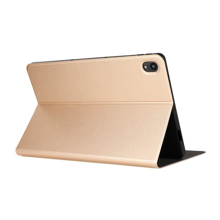 For Lenovo Tab P11 (TB-J606F) Voltage Craft Texture TPU Horizontal Flip Protective Case with Holder(Gold) - Lenovo by buy2fix | Online Shopping UK | buy2fix
