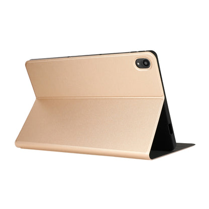 For Lenovo Tab P11 (TB-J606F) Voltage Craft Texture TPU Horizontal Flip Protective Case with Holder(Gold) - Lenovo by buy2fix | Online Shopping UK | buy2fix