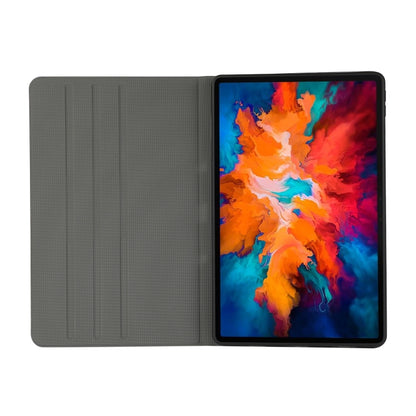 For Lenovo Tab P11 (TB-J606F) Voltage Craft Texture TPU Horizontal Flip Protective Case with Holder(Black) - Lenovo by buy2fix | Online Shopping UK | buy2fix