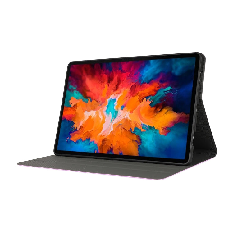 For Lenovo Tab P11 Pro (TB-XJ706F) Voltage Craft Texture TPU Horizontal Flip Protective Case with Holder(Purple) - Lenovo by buy2fix | Online Shopping UK | buy2fix