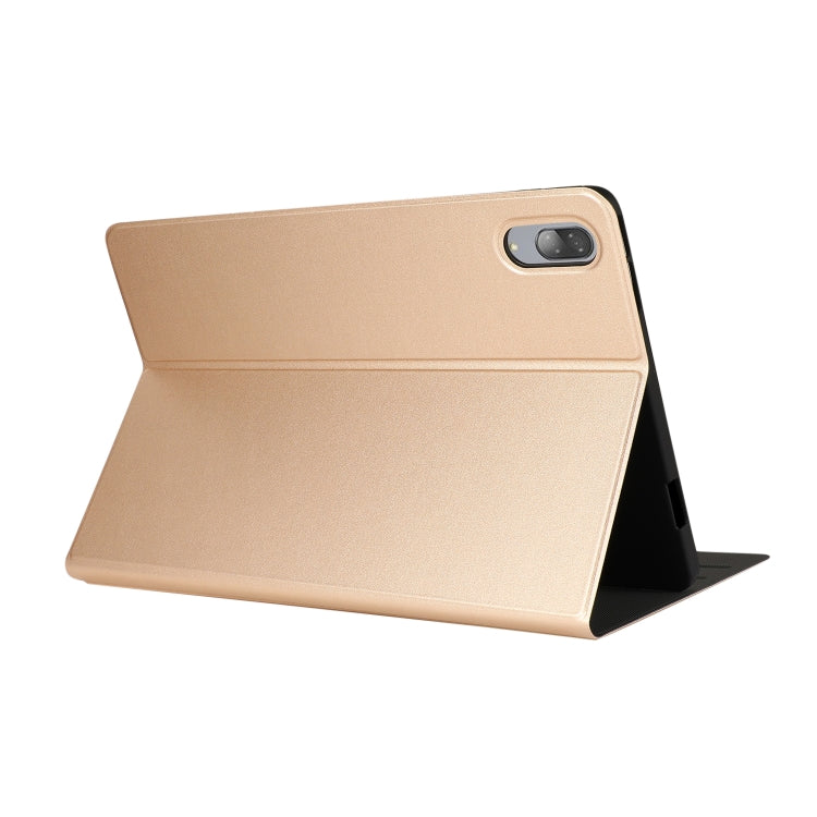 For Lenovo Tab P11 Pro (TB-XJ706F) Voltage Craft Texture TPU Horizontal Flip Protective Case with Holder(Gold) - Lenovo by buy2fix | Online Shopping UK | buy2fix