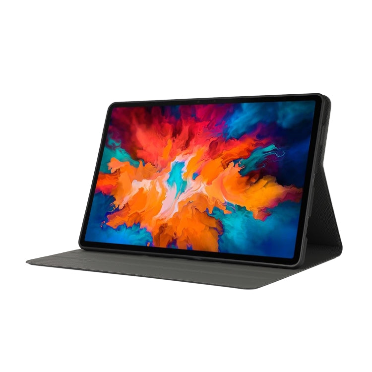 For Lenovo Tab P11 Pro (TB-XJ706F) Voltage Craft Texture TPU Horizontal Flip Protective Case with Holder(Black) - Lenovo by buy2fix | Online Shopping UK | buy2fix
