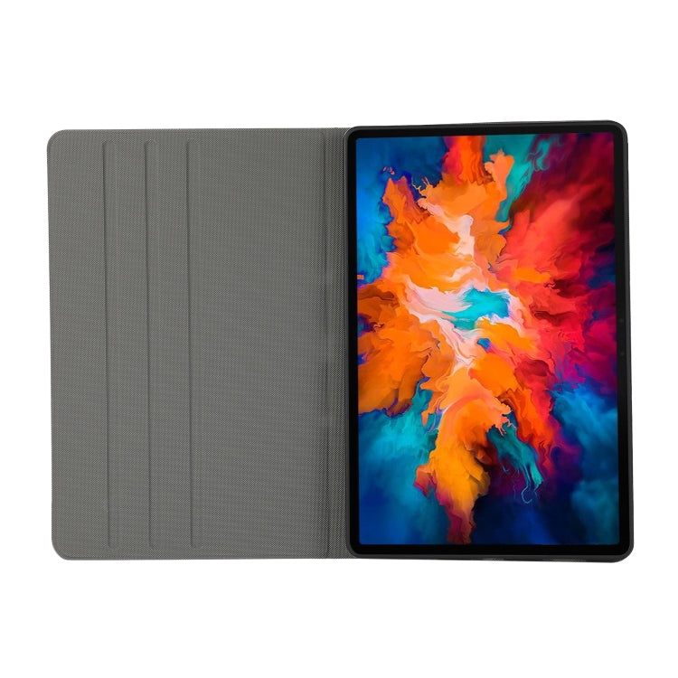 For Lenovo Tab P11 Pro (TB-XJ706F) Voltage Craft Texture TPU Horizontal Flip Protective Case with Holder(Dark Blue) - Lenovo by buy2fix | Online Shopping UK | buy2fix