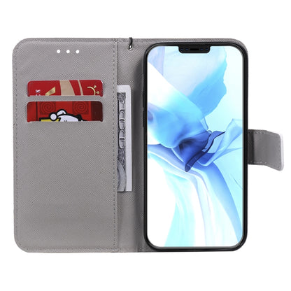 For iPhone 12 / 12 Pro 3D Painting Horizontal Flip Leather Case with Holder & Card Slot & Lanyard(Purple Butterflies) - iPhone 12 / 12 Pro Cases by buy2fix | Online Shopping UK | buy2fix