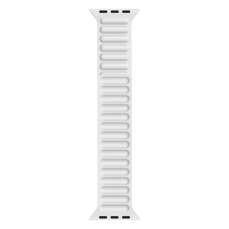 Silicone Magnetic Chain Watch Band For Apple Watch Series 7 41mm / 6 & SE & 5 & 4 40mm / 3 & 2 & 1 38mm(White) by buy2fix