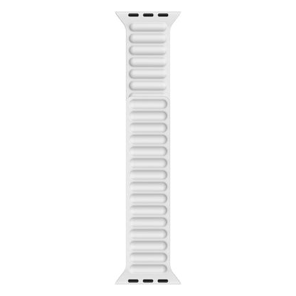 Silicone Magnetic Chain Watch Band For Apple Watch Series 7 41mm / 6 & SE & 5 & 4 40mm / 3 & 2 & 1 38mm(White) by buy2fix