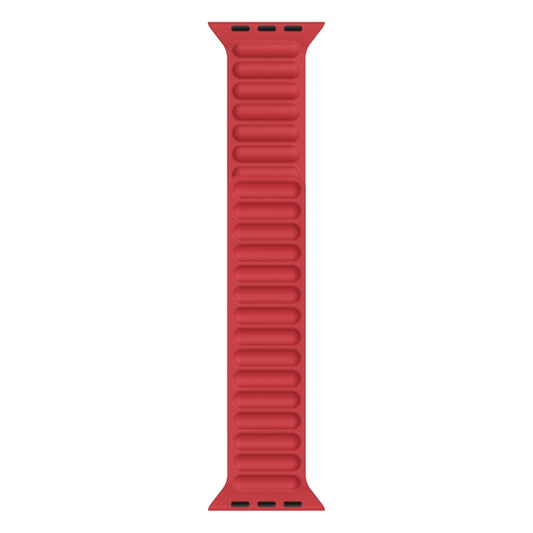 Silicone Magnetic Chain Watch Band For Apple Watch Series 7 45mm / 6 & SE & 5 & 4 44mm / 3 & 2 & 1 42mm(Red) by buy2fix