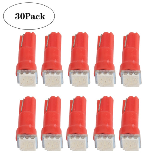 30 PCS T5 1LED SMD-5050 Car Modification LED Indicator Light Red Light - Clearance Lights by buy2fix | Online Shopping UK | buy2fix