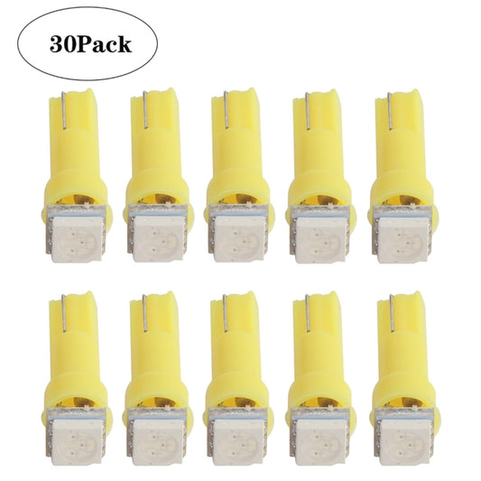 30 PCS T5 1LED SMD-5050 Car Modification LED Indicator Light Yellow Light - Clearance Lights by buy2fix | Online Shopping UK | buy2fix