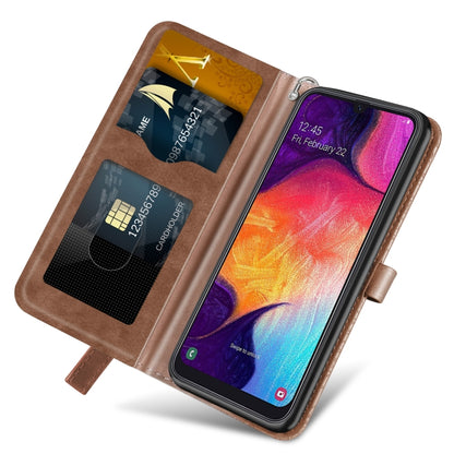 For Samsung Galaxy A71 Life of Tree Embossing Pattern Horizontal Flip Leather Case with Holder & Card Slot & Wallet & Photo Frame & Lanyard(Brown) by buy2fix