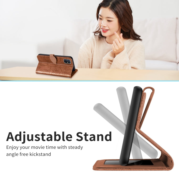 For Samsung Galaxy A71 Life of Tree Embossing Pattern Horizontal Flip Leather Case with Holder & Card Slot & Wallet & Photo Frame & Lanyard(Brown) by buy2fix