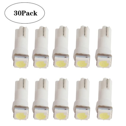 30 PCS T5 1LED SMD-5050 Car Modification LED Indicator Light White Light - Clearance Lights by buy2fix | Online Shopping UK | buy2fix