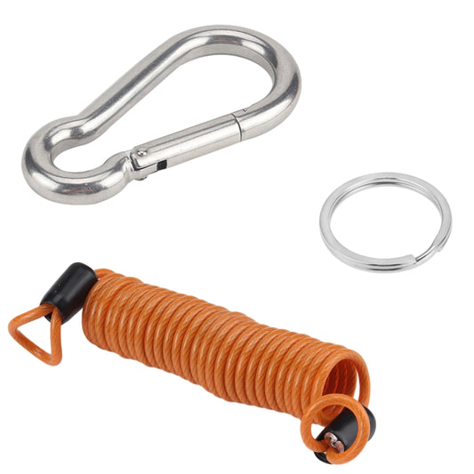 RV Trailer Spring Safety Rope Breakaway Cable, Safety Buckle Size:M8 x 80mm(Orange) - Towing Bars by buy2fix | Online Shopping UK | buy2fix