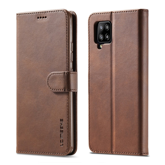 For Samsung Galaxy A42 5G LC.IMEEKE Calf Texture Horizontal Flip Leather Case with Holder & Card Slots & Wallet(Brown) - Galaxy Phone Cases by LC.IMEEKE | Online Shopping UK | buy2fix