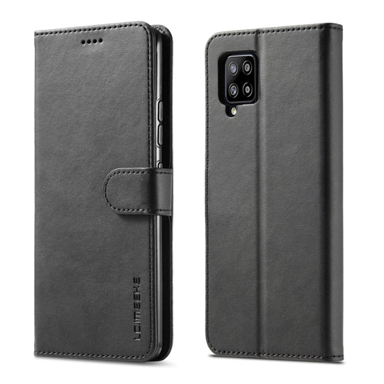 For Samsung Galaxy A42 5G LC.IMEEKE Calf Texture Horizontal Flip Leather Case with Holder & Card Slots & Wallet(Black)