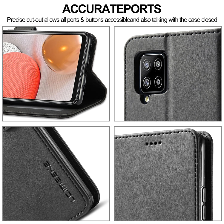 For Samsung Galaxy A42 5G LC.IMEEKE Calf Texture Horizontal Flip Leather Case with Holder & Card Slots & Wallet(Black) - Galaxy Phone Cases by LC.IMEEKE | Online Shopping UK | buy2fix