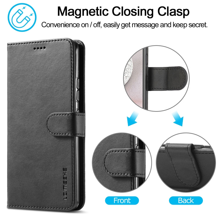 For Samsung Galaxy A42 5G LC.IMEEKE Calf Texture Horizontal Flip Leather Case with Holder & Card Slots & Wallet(Black) - Galaxy Phone Cases by LC.IMEEKE | Online Shopping UK | buy2fix