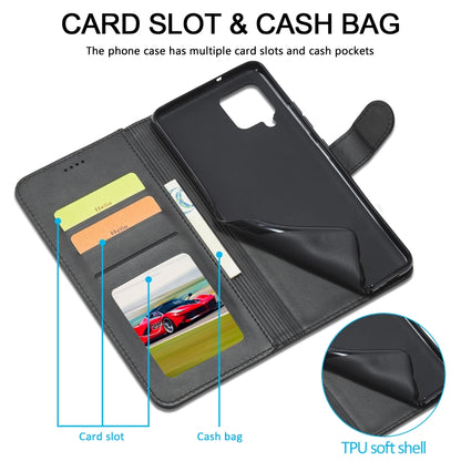 For Samsung Galaxy A42 5G LC.IMEEKE Calf Texture Horizontal Flip Leather Case with Holder & Card Slots & Wallet(Black) - Galaxy Phone Cases by LC.IMEEKE | Online Shopping UK | buy2fix