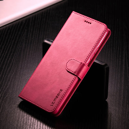 For Samsung Galaxy A42 5G LC.IMEEKE Calf Texture Horizontal Flip Leather Case with Holder & Card Slots & Wallet(Red) - Galaxy Phone Cases by LC.IMEEKE | Online Shopping UK | buy2fix
