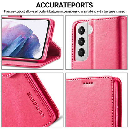 For Samsung Galaxy S21 5G LC.IMEEKE Calf Texture Horizontal Flip Leather Case with Holder & Card Slots & Wallet(Red) - Galaxy S21 5G Cases by LC.IMEEKE | Online Shopping UK | buy2fix