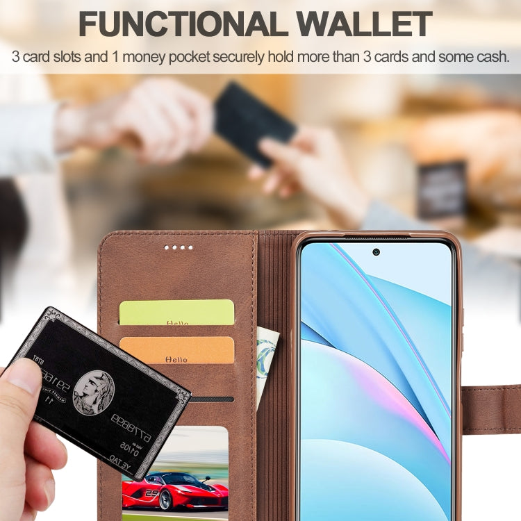 For Xiaomi Mi 10T Lite 5G LC.IMEEKE Calf Texture Horizontal Flip Leather Case with Holder & Card Slots & Wallet(Brown) - Xiaomi Cases by LC.IMEEKE | Online Shopping UK | buy2fix