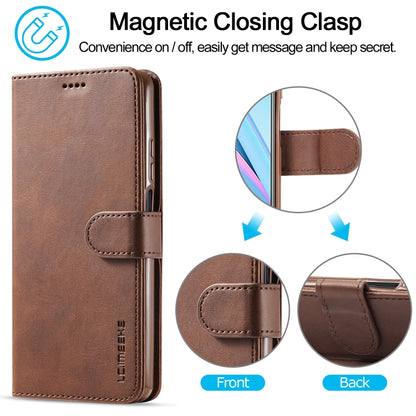 For Xiaomi Mi 10T Lite 5G LC.IMEEKE Calf Texture Horizontal Flip Leather Case with Holder & Card Slots & Wallet(Brown) - Xiaomi Cases by LC.IMEEKE | Online Shopping UK | buy2fix