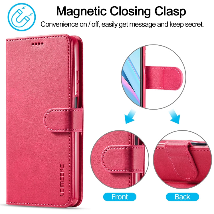 For Xiaomi Mi 10T Lite 5G LC.IMEEKE Calf Texture Horizontal Flip Leather Case with Holder & Card Slots & Wallet(Red) by LC.IMEEKE