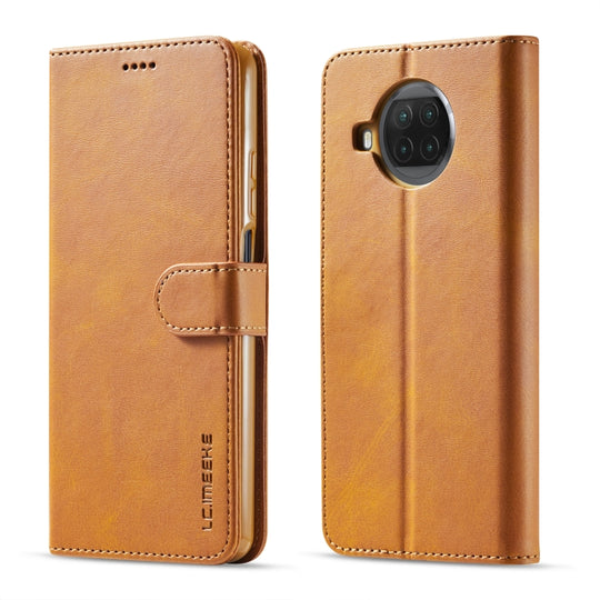 For Xiaomi Mi 10T Lite 5G LC.IMEEKE Calf Texture Horizontal Flip Leather Case with Holder & Card Slots & Wallet(Yellow)