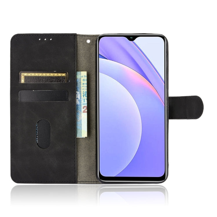For Xiaomi Redmi Note 9 4G Solid Color Skin Feel Magnetic Buckle Horizontal Flip Calf Texture PU Leather Case with Holder & Card Slots & Wallet(Black) - Xiaomi Cases by buy2fix | Online Shopping UK | buy2fix