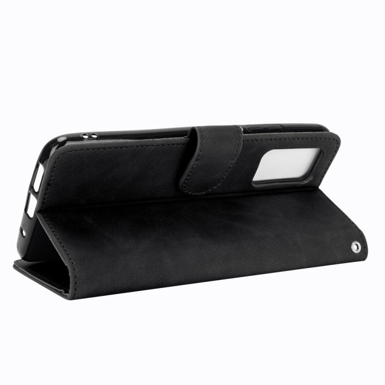 For Xiaomi Redmi Note 9 4G Solid Color Skin Feel Magnetic Buckle Horizontal Flip Calf Texture PU Leather Case with Holder & Card Slots & Wallet(Black) - Xiaomi Cases by buy2fix | Online Shopping UK | buy2fix