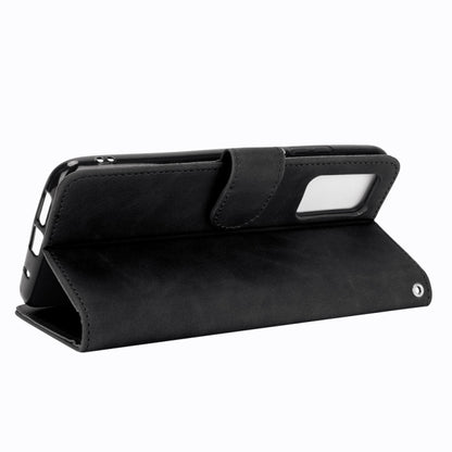 For Xiaomi Redmi Note 9 4G Solid Color Skin Feel Magnetic Buckle Horizontal Flip Calf Texture PU Leather Case with Holder & Card Slots & Wallet(Black) - Xiaomi Cases by buy2fix | Online Shopping UK | buy2fix