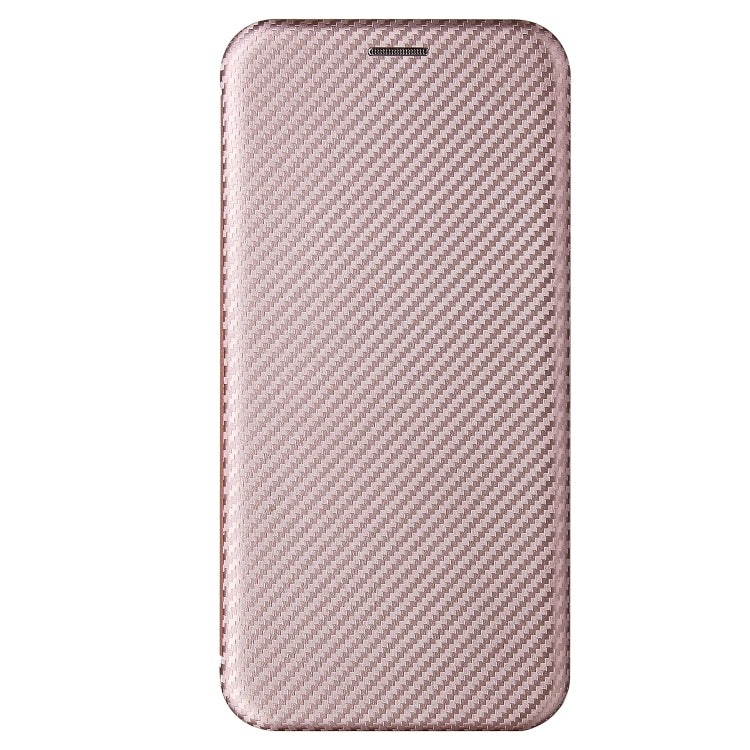 For Samsung Galaxy A52 5G / 4G Carbon Fiber Texture Horizontal Flip TPU + PC + PU Leather Case with Card Slot(Pink) by buy2fix