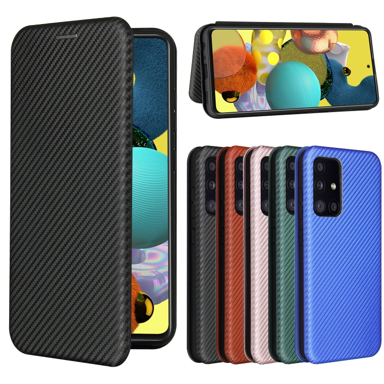 For Samsung Galaxy A52 5G / 4G Carbon Fiber Texture Horizontal Flip TPU + PC + PU Leather Case with Card Slot(Black) by buy2fix