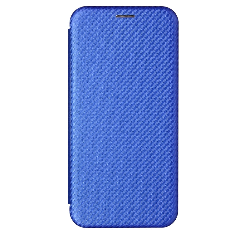 For Samsung Galaxy A52 5G / 4G Carbon Fiber Texture Horizontal Flip TPU + PC + PU Leather Case with Card Slot(Blue) by buy2fix