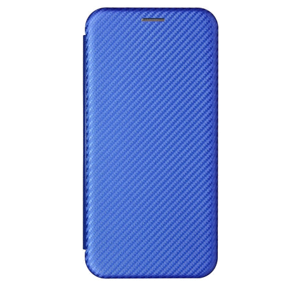 For Samsung Galaxy A52 5G / 4G Carbon Fiber Texture Horizontal Flip TPU + PC + PU Leather Case with Card Slot(Blue) by buy2fix