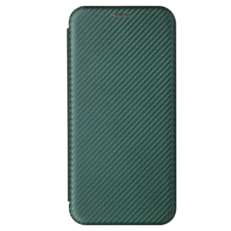 For Samsung Galaxy A52 5G / 4G Carbon Fiber Texture Horizontal Flip TPU + PC + PU Leather Case with Card Slot(Green) by buy2fix