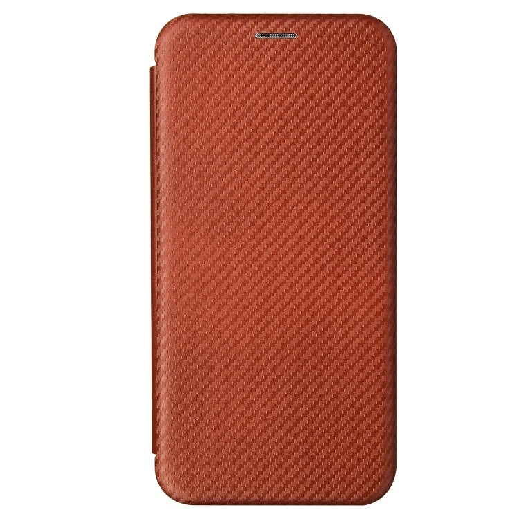 For Samsung Galaxy A52 5G / 4G Carbon Fiber Texture Horizontal Flip TPU + PC + PU Leather Case with Card Slot(Brown) by buy2fix