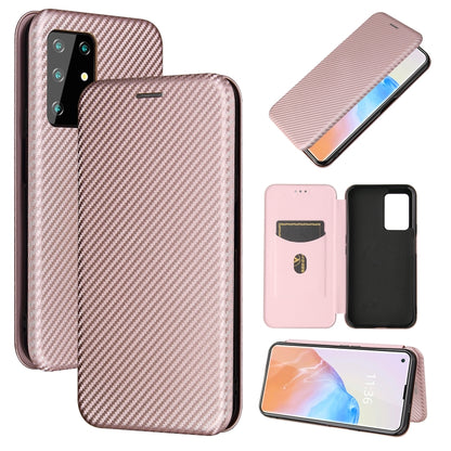 For Cubot X30 Carbon Fiber Texture Horizontal Flip TPU + PC + PU Leather Case with Card Slot(Pink) - More Brand by buy2fix | Online Shopping UK | buy2fix