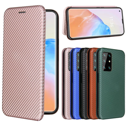 For Cubot X30 Carbon Fiber Texture Horizontal Flip TPU + PC + PU Leather Case with Card Slot(Pink) - More Brand by buy2fix | Online Shopping UK | buy2fix