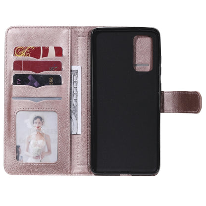 For Samsung Galaxy S20 FE 5G Multifunctional Magnetic Copper Buckle Horizontal Flip Solid Color Leather Case with 10 Card Slots & Wallet & Holder & Photo Frame(Rose Gold) by buy2fix