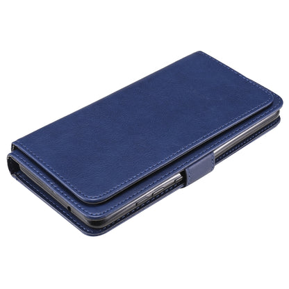 For Samsung Galaxy S20 FE 5G Multifunctional Magnetic Copper Buckle Horizontal Flip Solid Color Leather Case with 10 Card Slots & Wallet & Holder & Photo Frame(Dark Blue) by buy2fix
