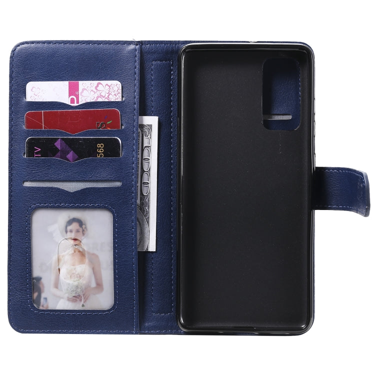 For Samsung Galaxy S20 FE 5G Multifunctional Magnetic Copper Buckle Horizontal Flip Solid Color Leather Case with 10 Card Slots & Wallet & Holder & Photo Frame(Dark Blue) by buy2fix