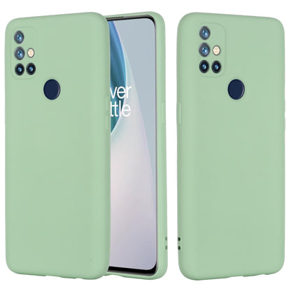 For OnePlus Nord N10 5G Pure Color Liquid Silicone Shockproof Full Coverage Case(Green) - OnePlus Cases by buy2fix | Online Shopping UK | buy2fix