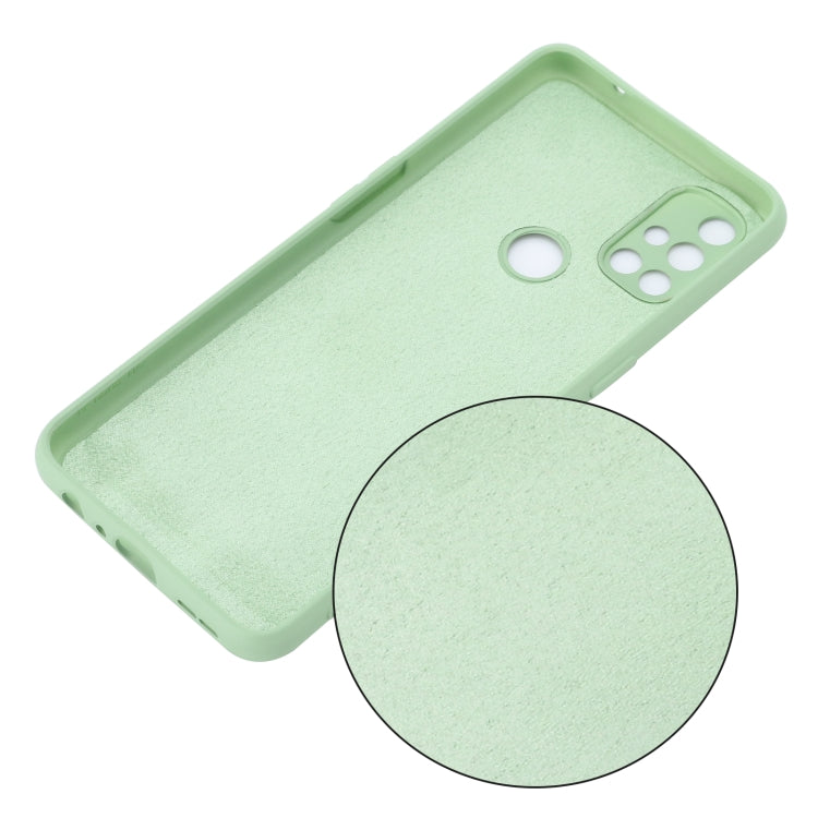For OnePlus Nord N10 5G Pure Color Liquid Silicone Shockproof Full Coverage Case(Green) - OnePlus Cases by buy2fix | Online Shopping UK | buy2fix