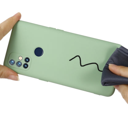 For OnePlus Nord N10 5G Pure Color Liquid Silicone Shockproof Full Coverage Case(Green) - OnePlus Cases by buy2fix | Online Shopping UK | buy2fix