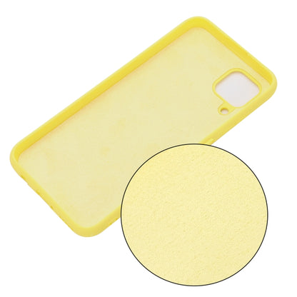 For Samsung Galaxy A12 Pure Color Liquid Silicone Shockproof Full Coverage Case(Yellow) by buy2fix